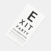Serviette En Papier Custom Optometrist Reading Test Retirement Party (Coin)