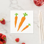 Serviette En Papier Custom orange carrot vegetable paper party napkins (En situation)