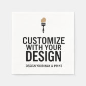 Serviette En Papier Custom Personalized Blank Company Branded (Devant)