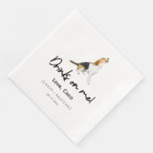 Serviette En Papier Custom Pet Beagle Wedding (Coin)