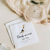 Serviette En Papier Custom Pet Beagle Wedding 
