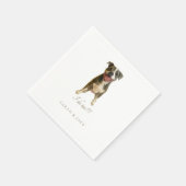 Serviette En Papier Custom Pet Custom Bruno 3 Wedding Napkins (Coin)