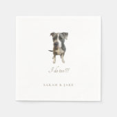 Serviette En Papier Custom Pet Custom Bruno Wedding Napkins (Devant)