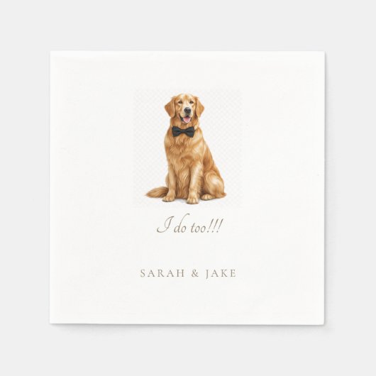 Serviette En Papier Custom Pet in Wedding Bow Tie Wedding Napkins (Devant)