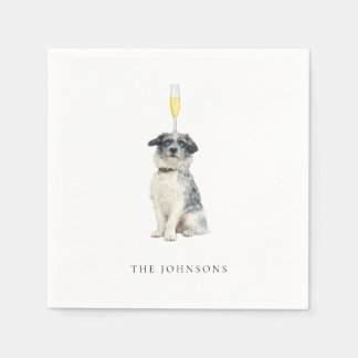 Serviette En Papier Custom Pet with Champagne Wedding Napkins