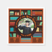 Serviette En Papier Custom Photo Library-Themed (Devant)