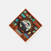 Serviette En Papier Custom Photo Library-Themed (Coin)