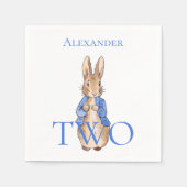 Serviette En Papier Custom Pierre le lapin 2e anniversaire (Devant)