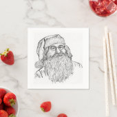 Serviette En Papier Custom Printed Santa Claus (En situation)