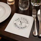 Serviette En Papier Custom Restaurant Logo Modern Square 