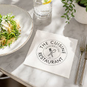 Serviette En Papier Custom Restaurant Logo Modern Square 