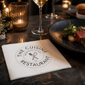 Serviette En Papier Custom Restaurant Logo Modern Square 