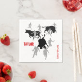 Serviette En Papier Custom, San Fermin Pamplona, encierro / bull run, (En situation)