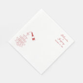 Serviette En Papier Custom Sparkling Wine Tower Doodles Wedding (Coin)