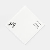 Serviette En Papier Custom Sparkling Wine Tower Doodles Wedding (Coin)