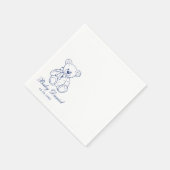 Serviette En Papier Custom Teddy Bear Baby Shower (Coin)