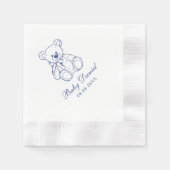 Serviette En Papier Custom Teddy Bear Baby Shower (Devant)