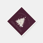 Serviette En Papier Custom traditional family white Christmas tree (Coin)