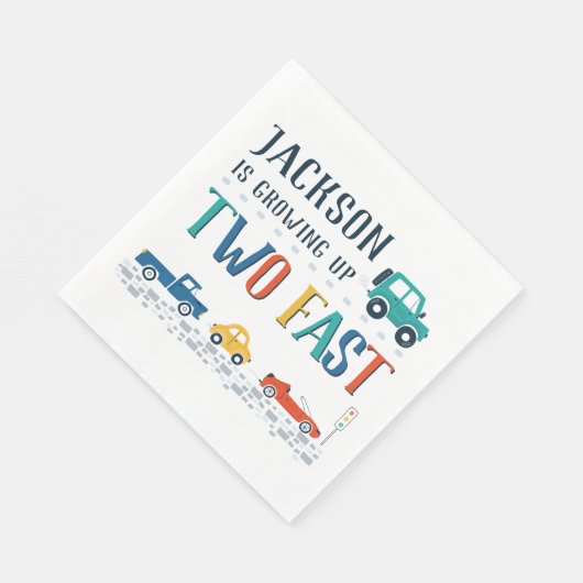 Serviette En Papier Custom Two Fast Second Anniversaire (Coin)