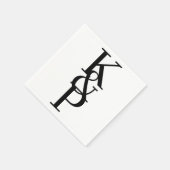 Serviette En Papier Custom Wedding (Coin)