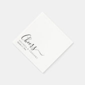 Serviette En Papier Custom Wedding Cheers Cocktail Modern Napkins (Coin)
