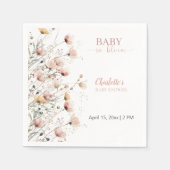 Serviette En Papier Custom Wildflower floral napkins template (Devant)