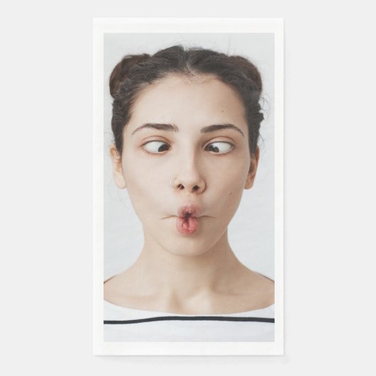 Serviette En Papier Custom Your Funny Face Photo Selfie (Devant)