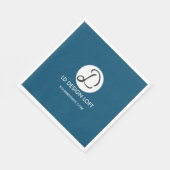 Serviette En Papier Customisé Cocktail bleu foncé Napkin avec logo et (Coin)