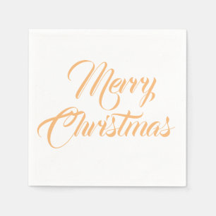 Serviette En Papier Customisé Votre Joyeux Joyeux Élégant Classique.