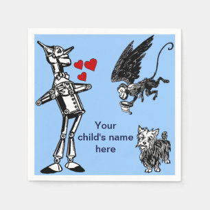 Serviette En Papier Customisez-le : Wizard of Oz, Tin Man, Toto Monkey