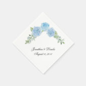 Serviette En Papier Customisez vos serviettes mariages Blue Hydrangea (Coin)