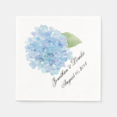 Serviette En Papier Customisez vos serviettes mariages Blue Hydrangea (Devant)