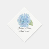 Serviette En Papier Customisez vos serviettes mariages Blue Hydrangea (Coin)