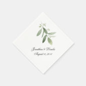 Serviette En Papier Customisez vos serviettes mariages verdure (Coin)