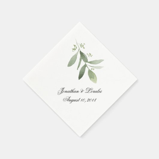 Serviette En Papier Customisez vos serviettes mariages verdure (Coin)