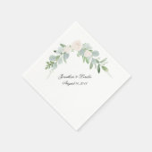 Serviette En Papier Customisez vos serviettes mariages Verdure & blanc (Coin)