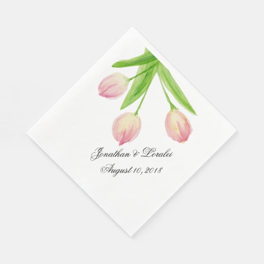 Serviette En Papier Customisez votre mariage serviettes aquarelle Tuli (Coin)