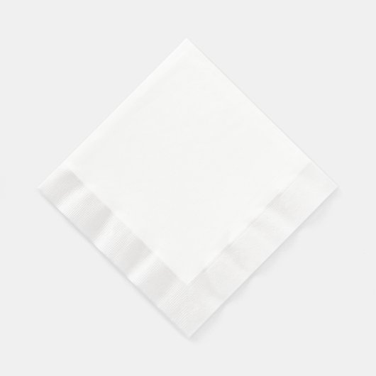 Serviette En Papier CUSTOMIZABLE Blanche (Coin)