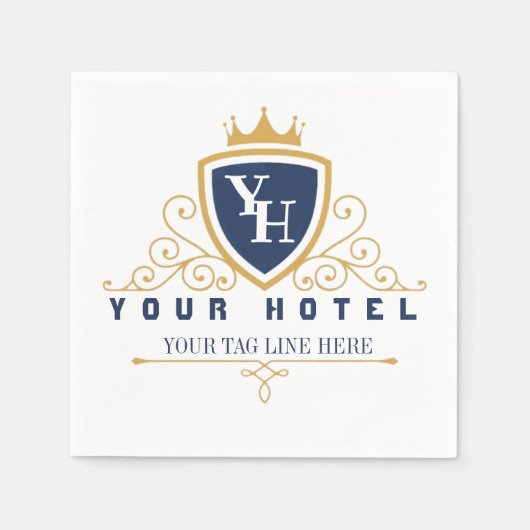 Serviette En Papier Customize Luxury hotel business company restaurant (Devant)