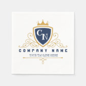 Serviette En Papier Customize Luxury hotel business or restaurant logo (Devant)