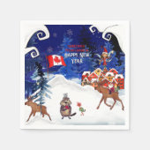 Serviette En Papier Customize Winter Napkin | Your Country & Greeting (Devant)
