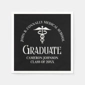 Serviette En Papier Customized Black Medical School Graduation Party (Devant)