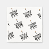 Serviette En Papier Customized Company Branded Custom Minimalist  (Devant)