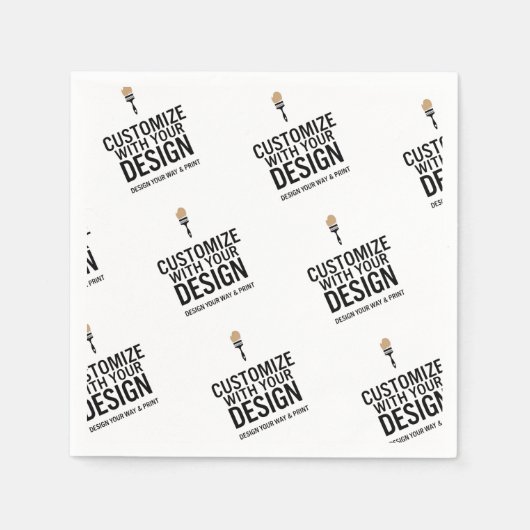 Serviette En Papier Customized Company Branded Custom Minimalist  (Devant)