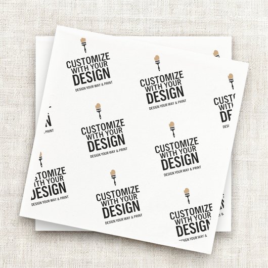 Serviette En Papier Customized Company Branded Custom Minimalist