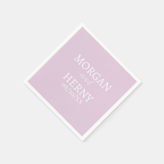 SERVIETTE EN PAPIER CUSTOMIZED NAME STYLISH MODERN WEDDING  (Coin)