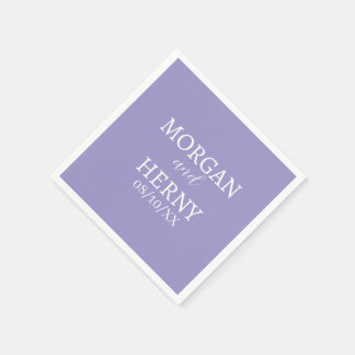 SERVIETTE EN PAPIER CUSTOMIZED NAME STYLISH MODERN  WEDDING 