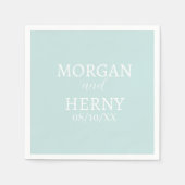 SERVIETTE EN PAPIER CUSTOMIZED NAME STYLISH MODERN  WEDDING  (Devant)