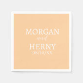 SERVIETTE EN PAPIER CUSTOMIZED NAME STYLISH MODERN  WEDDING  (Devant)