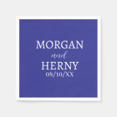 SERVIETTE EN PAPIER CUSTOMIZED NAME STYLISH MODERN  WEDDING  (Devant)